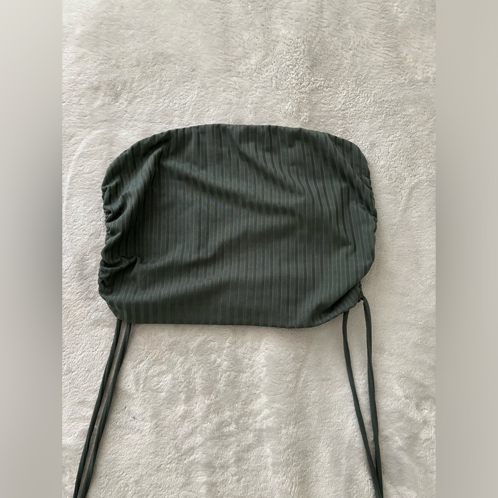 Green Better Be drawstring tube top